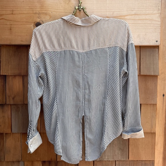 Free People Striped Button-Down, size XS - Picture 2 of 4